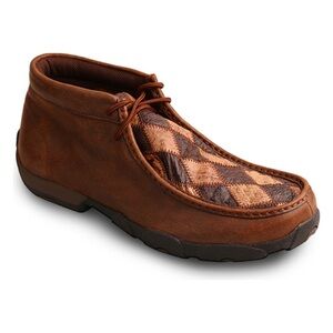 TWISTED X MEN'S DRIVING MOCCASINS BOOTS - MOC TOE Size 10 Leather Lace Up Shoes